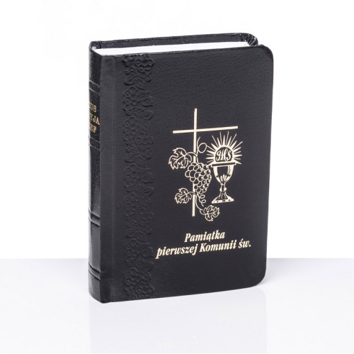 Książeczka do Pierwszej Komunii Świętej - Jezus Maryja Józef kolor czarny.png
