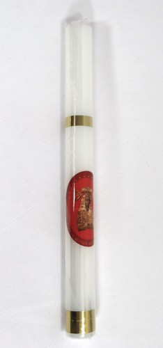 Świeca gromnica Matka Boża Licheńska 18017.1 biała.JPG