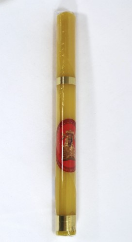 Świeca gromnica Matka Boża Licheńska 18017.2 żółta.JPG