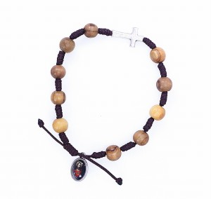 Różaniec Drzewo oliwne – brązowy