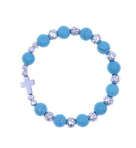 Bransoletka  – różaniec HOWLIT TURKUSOWY