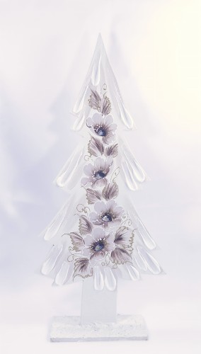 Choinka – brązowe kwiaty malowane ręcznie 21170-3.JPG