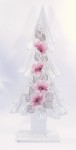 Choinka dekoracyjna – różowe kwiaty malowane ręcznie
