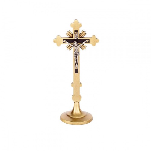 19. Krzyż stojący tradycyjny złoty 18 cm 21283.jpg