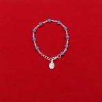 Bransoletka "cyrkonie" 5 mm - jasny szafir